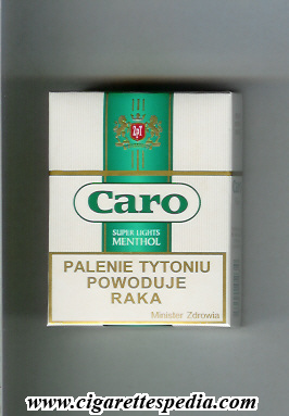 File:Caro super lights menthol s 20 h white green poland.jpg