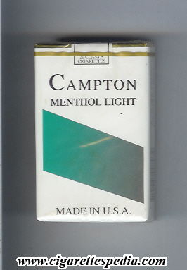 campton menthol light ks 20 s usa
