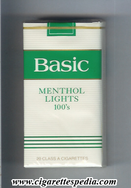basic design 1 menthol lights l 20 s usa