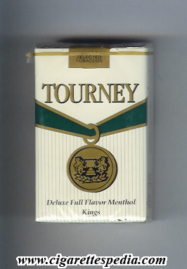 tourney deluxe full flavor menthol ks 20 s usa
