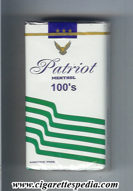 patriot american version blue patriot menthol l 20 s usa
