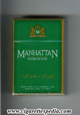 manhattan peruvian version menthol lights ks 20 h peru