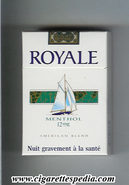 File:Royale french version royale in the top with map american blend menthol 12 mg ks 20 h white green france.jpg