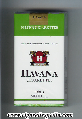 havana american version menthol l 20 s china usa