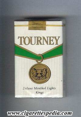 tourney deluxe menthol lights ks 20 s usa