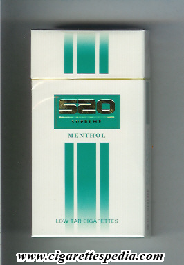 520 supreme menthol l 20 h taiwan