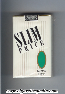 slim price menthol lights ks 20 s usa