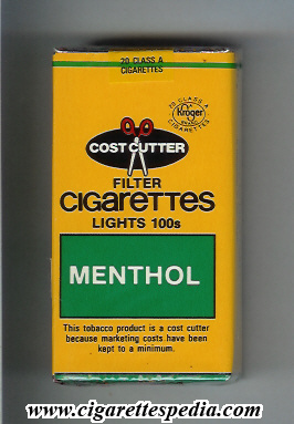 cost cutter menthol lights l 20 s usa