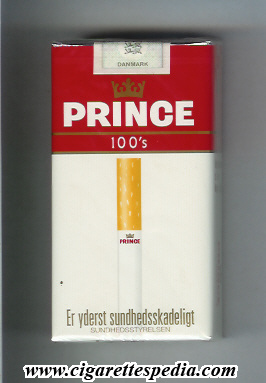 prince with cigarette 100's l 20 s denmark