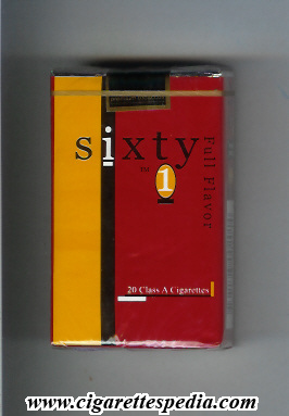 sixty 1 full flavor ks 20 s usa philippines