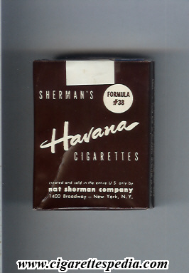 sherman s havana formula 38 s 20 s usa