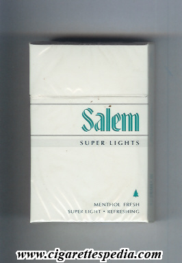 salem super lights menthol fresh ks 20 h usa