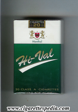 hi val menthol ks 20 s usa india