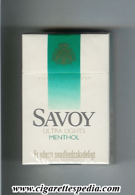 savoy ultra lights menthol ks 20 h denmark