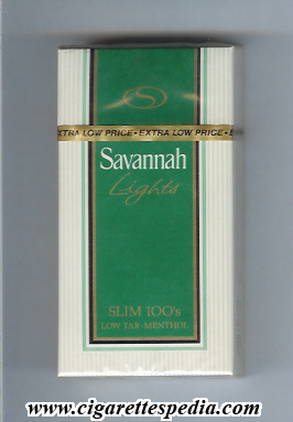 savannah s lights menthol l 20 h usa