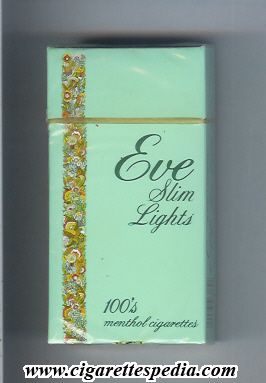 eve horizontal name slim lights menthol l 20 h usa