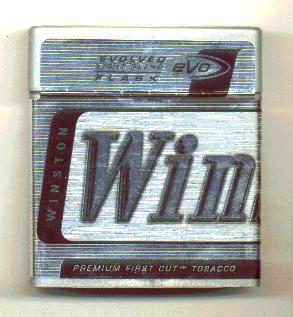 Winston Lights eVo (Evolved Light blend) Plastic Flask KS-20 U.S.A..jpg