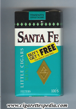 santa fe little cigars menthol l 20 s usa