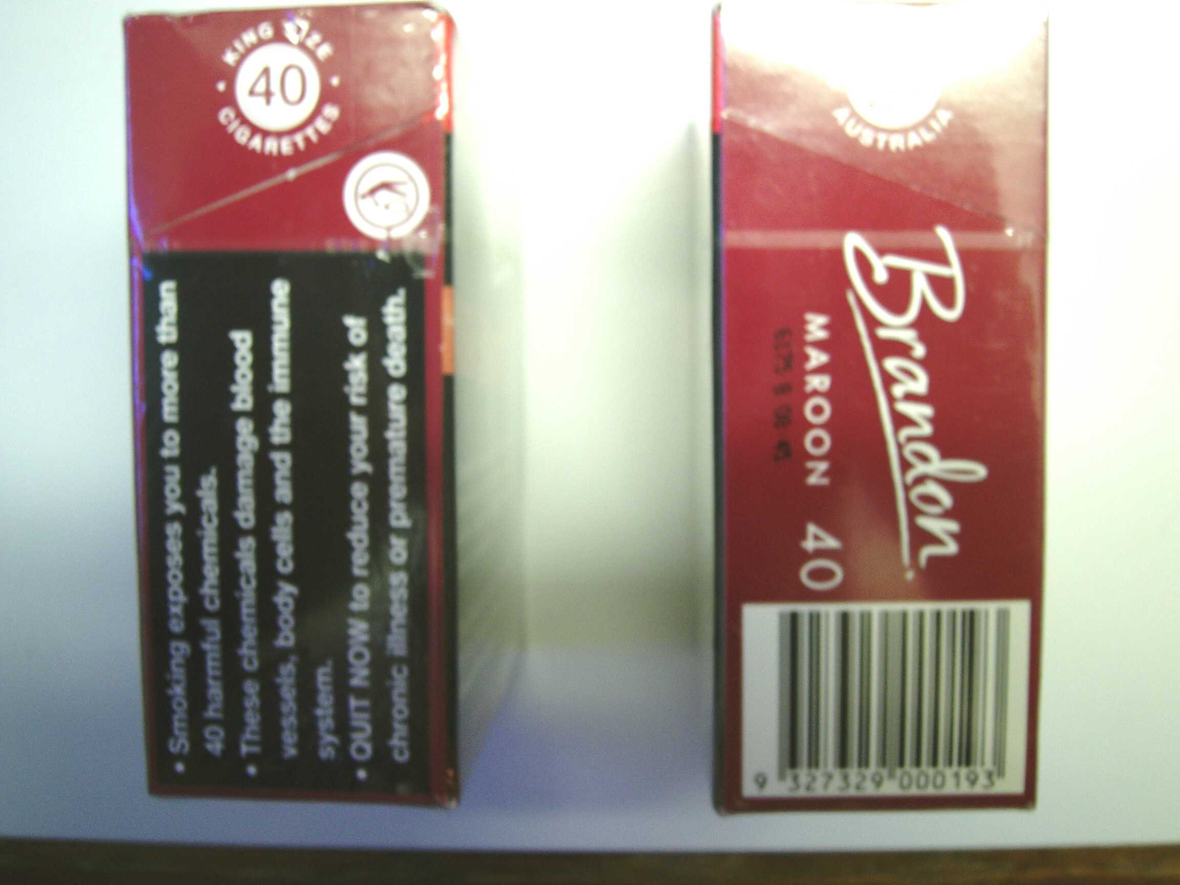 Brandon (Maroon 16mg) King Size 40pk side