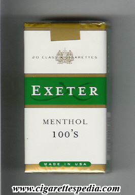 exeter menthol l 20 s usa