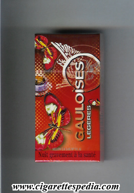 gauloises collection design with butterfly legeres ks 10 h france