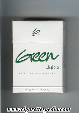 green lights menthol ks 20 h colombia