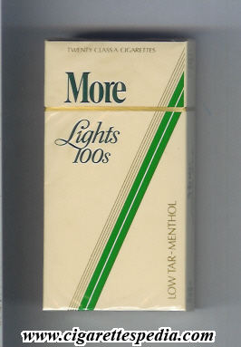 more lights menthol l 20 h yellow green usa