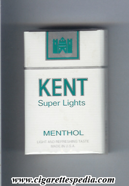kent super lights menthol ks 20 h japan usa