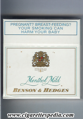 benson hedges menthol mild ks 30 h south africa