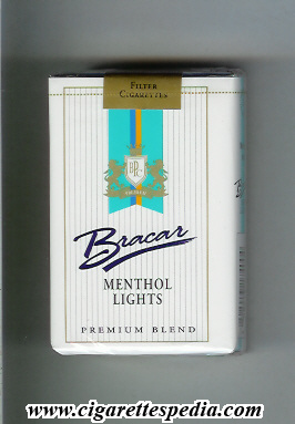 bracar menthol lights premium blend ks 20 s india