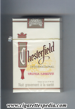 chesterfield ultra lights international ks 20 h france usa
