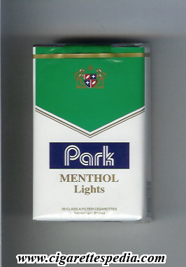 park menthol lights ks 20 s england pakistan